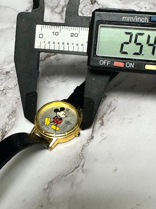 Vintage Lorus Disney Mickey Mouse Watch Women Black Band JV811-1410 New Battery main image 8